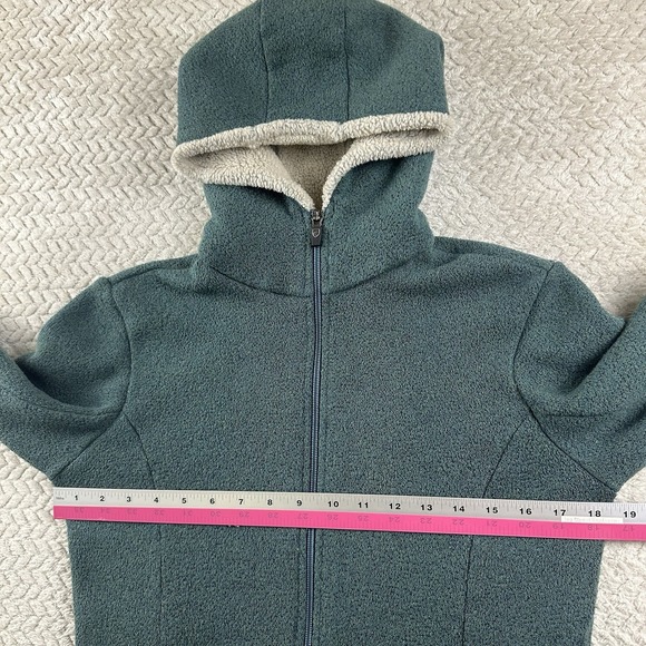 Kuhl ALFPACA Hoody Jacket Women's Small S Hoodie Sherpa Full Zip Green Stretchy - Picture 9 of 10